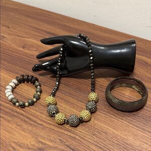 Vintage Signed Alfani Bundle of 3 items. Necklace Plus 2 Bracelets.